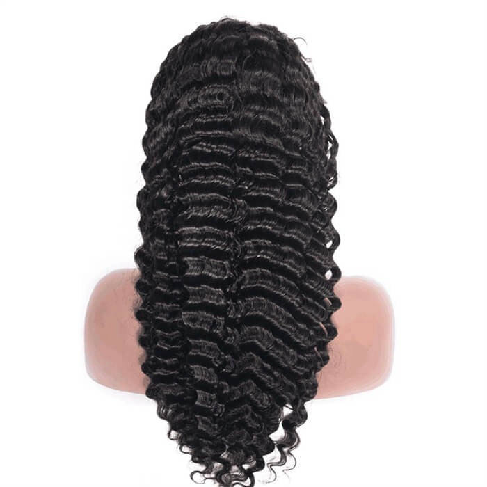 Deep wave 13*4 Frontal lace wig 10a grade luxury
