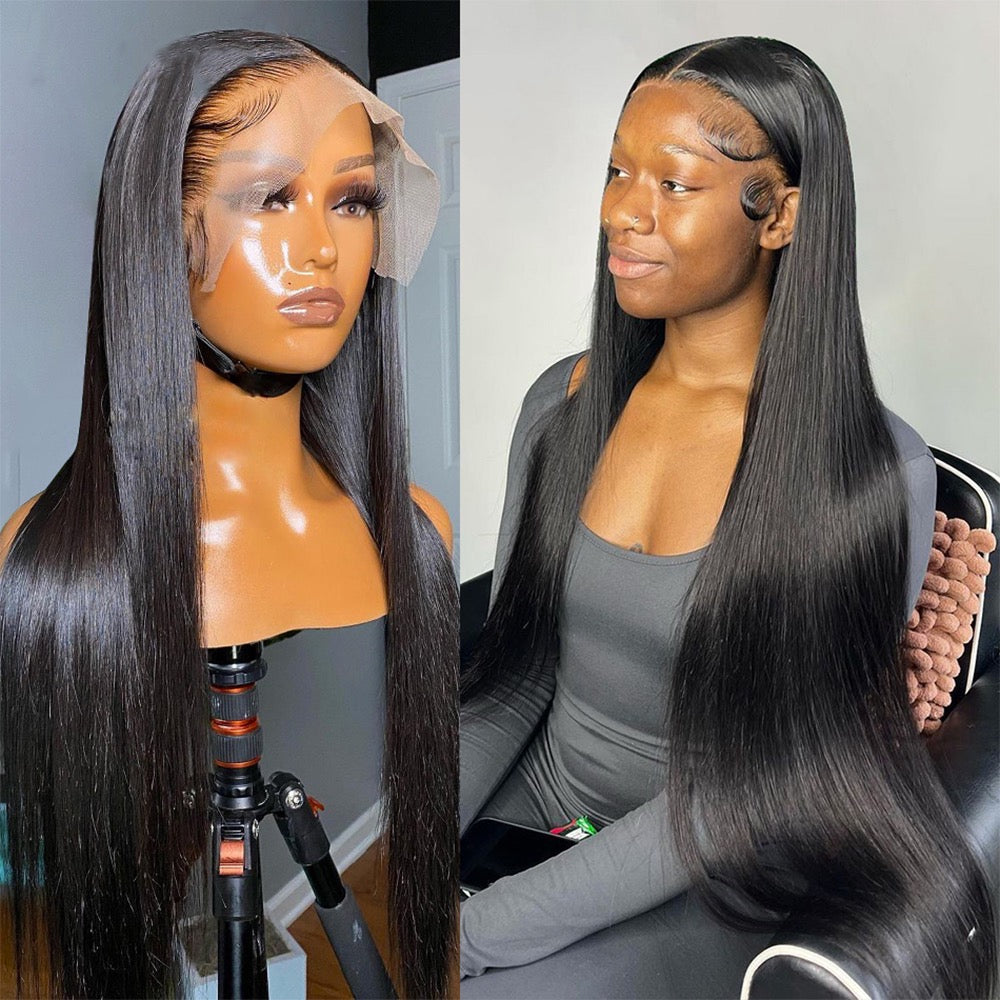 Straight 13*6 Frontal lace wig 10a grade luxury