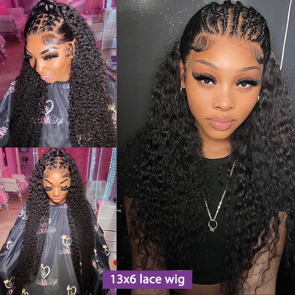 Water wave 13*6 Frontal lace wig 10a grade luxury