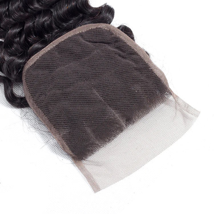 1B deep wave 4*4 straight closure 10a grade luxury