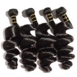 Loose wave bundle Luxury 10a grade human hair #1B Natural Black 10“-30”