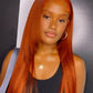 Ginger Colored straight wig 13*4 frontal lace wig