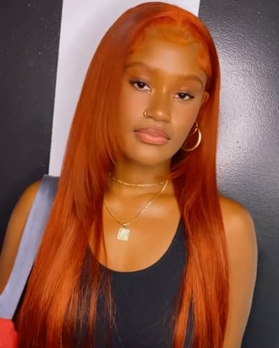 Ginger Colored straight wig 13*4 frontal lace wig
