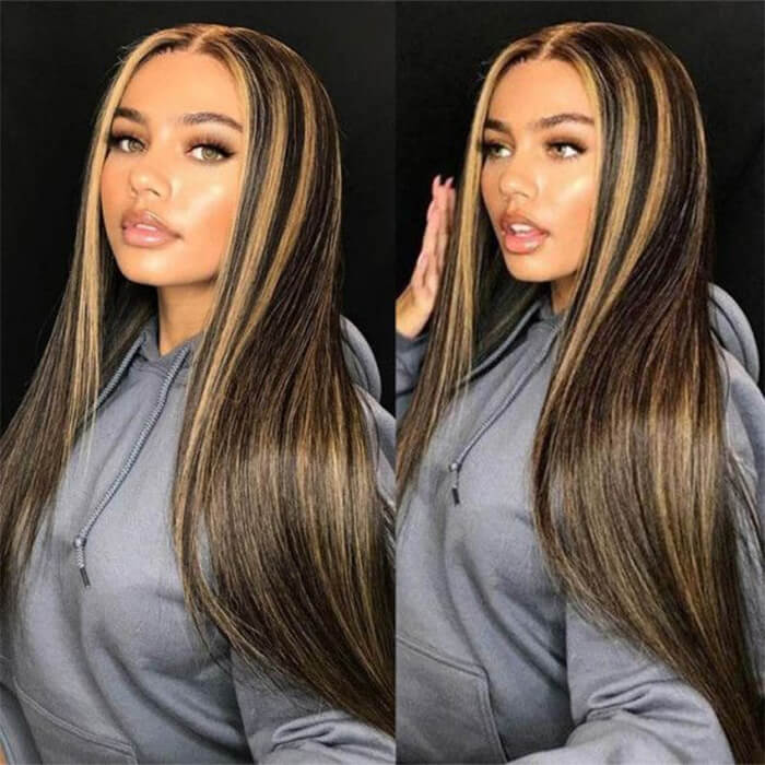 #1B/27 straight ombre Colored wig 13*4 frontal lace wig