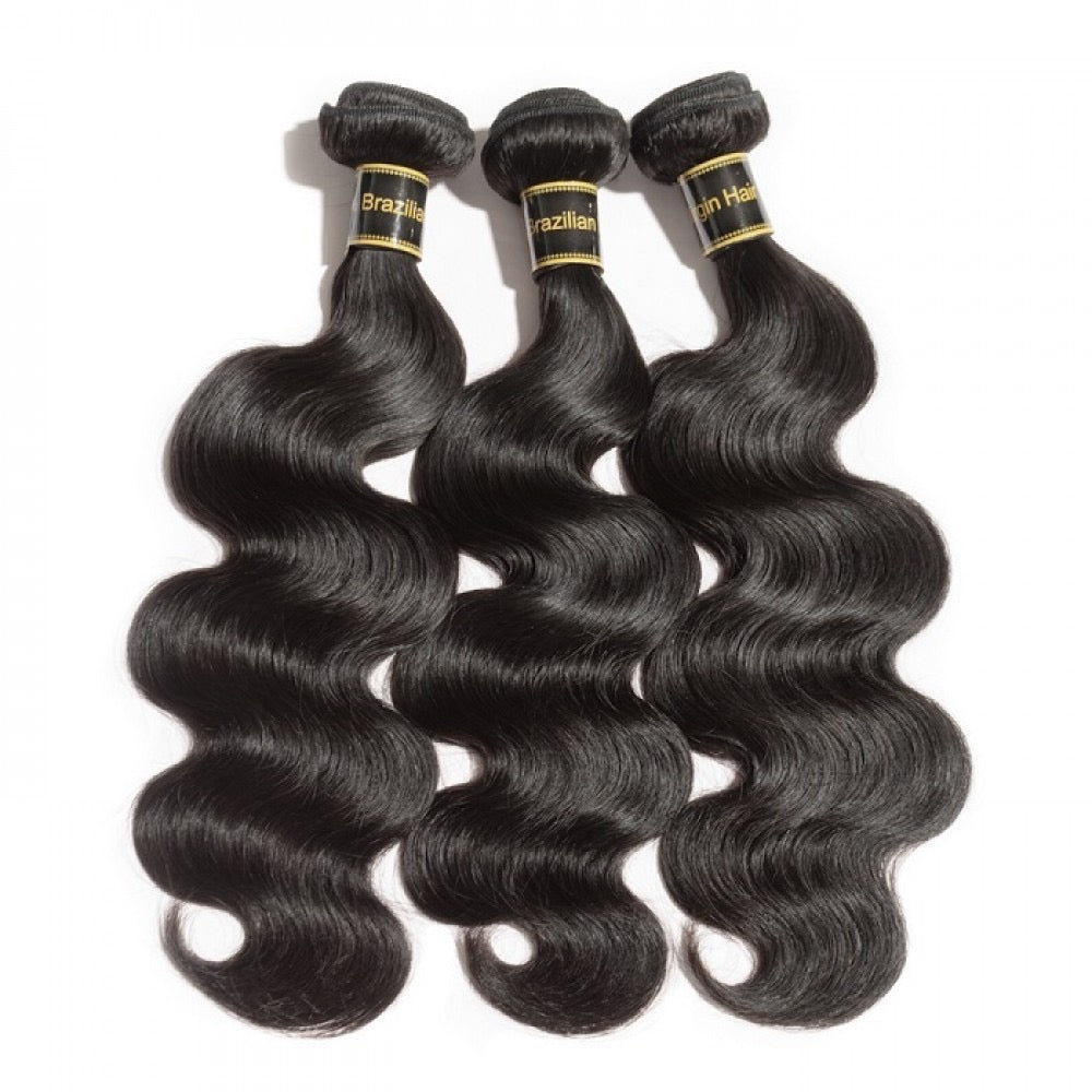 3pcs bundles 12" 14" 16" body wave sample deal Luxury 10a grade human hair #1B Natural Black 10“-30”