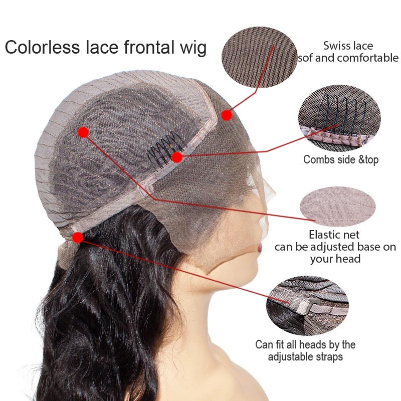 Straight 13*4 Frontal lace wig  10a grade luxury