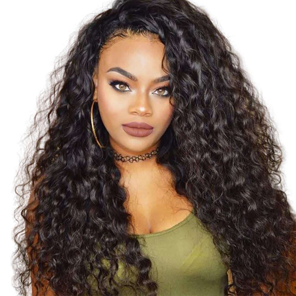 Deep wave 13*4 Frontal lace wig  10a grade luxury
