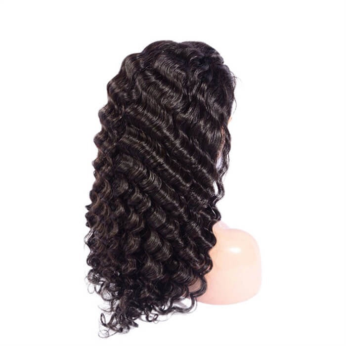 Deep wave 13*4 Frontal lace wig  10a grade luxury