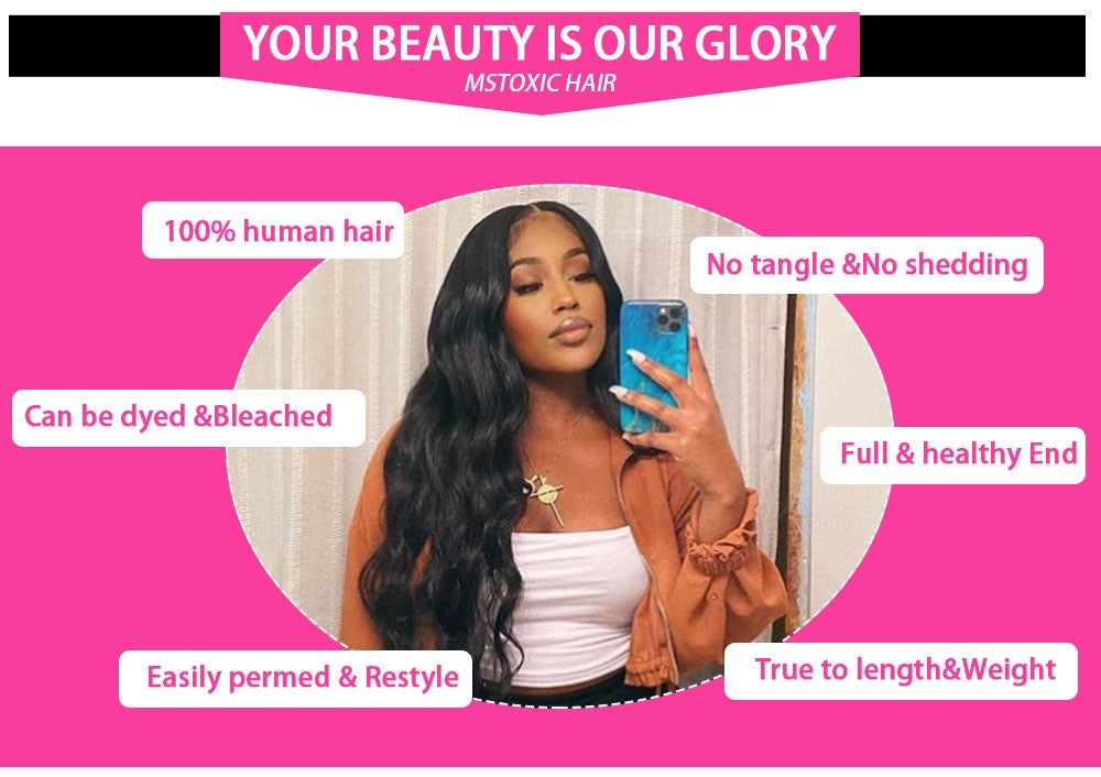 Body wave 13*6 Frontal lace wig 10a grade luxury