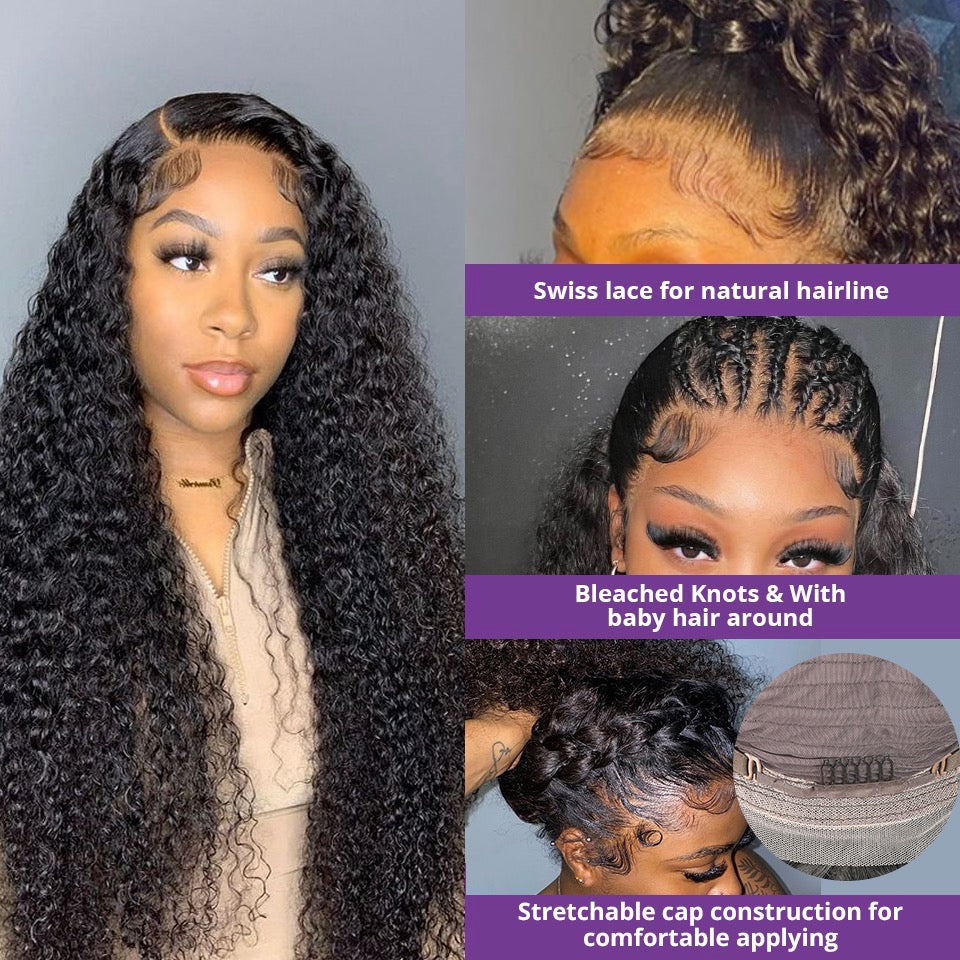 Water wave 13*6 Frontal lace wig 10a grade luxury