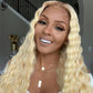 Deep curly 613 Frontal lace wig