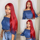Burgundy Straight Colored wig 13*4 frontal lace wig