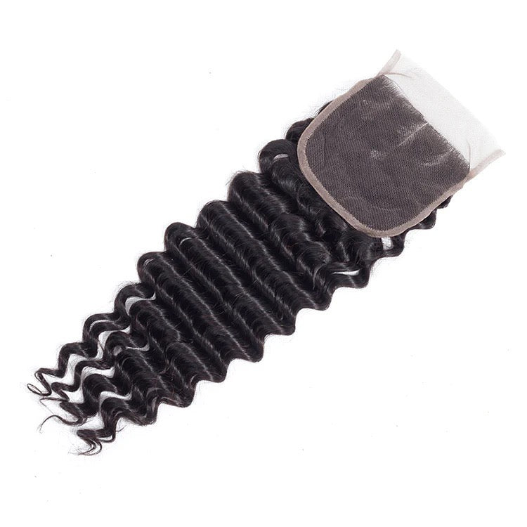 1B deep wave 4*4 straight closure 10a grade luxury
