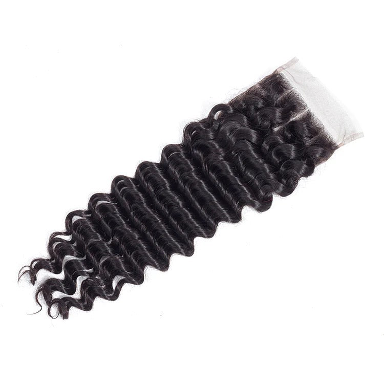 1B deep wave 4*4 straight closure 10a grade luxury