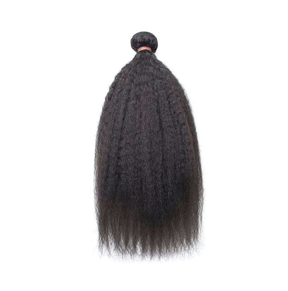 Kinky straight  bundle Luxury 10a grade human hair #1B Natural Black 10“-30”