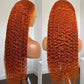 Ginger Colored curly wig 13*4 frontal lace wig