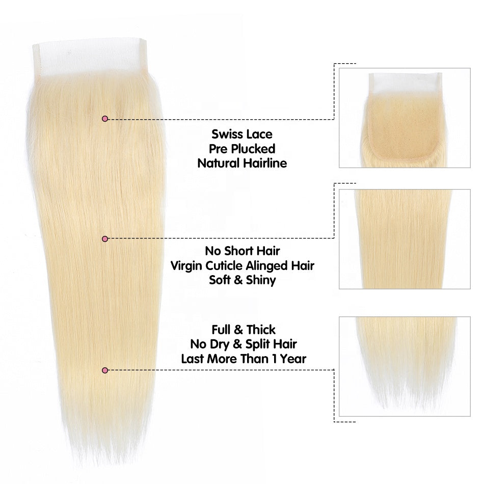 613 straight 13*4 frontal 10a grade luxury