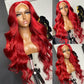 Burgundy Body wave Colored wig 13*4 frontal lace wig