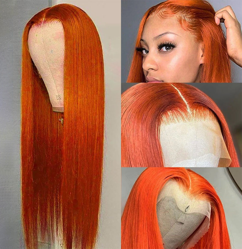 Ginger Colored straight wig 13*4 frontal lace wig