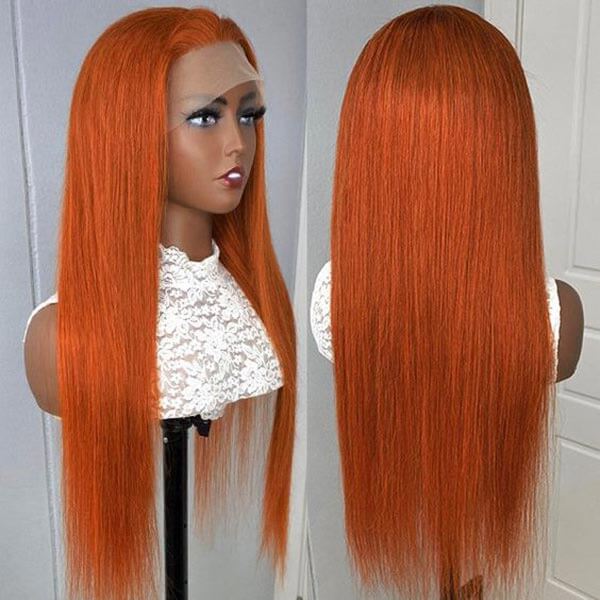 Ginger Colored straight wig 13*4 frontal lace wig