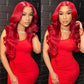 Burgundy Body wave Colored wig 13*4 frontal lace wig