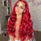 Burgundy Body wave Colored wig 13*4 frontal lace wig