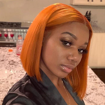 BOB Ginger Straight 13*4 Frontal lace wig 10a grade luxury